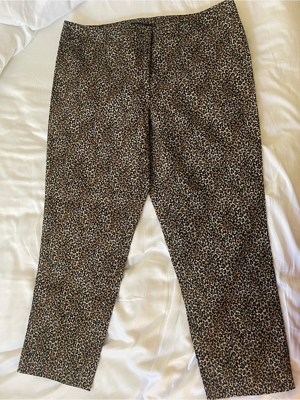 White House Black Market leopard ankle pants